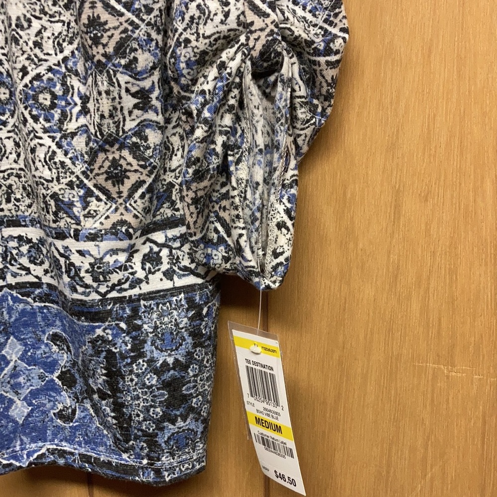 Roll Tab Sleeve Boho Blouse - Picture 4 of 6